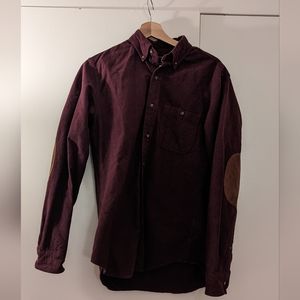 Burgundy J. Crew Oxford Shirt
